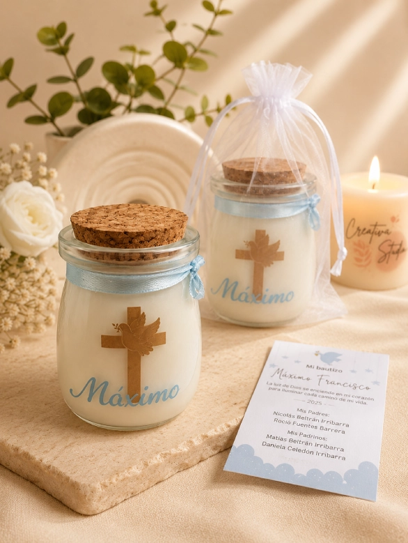 Velas en frascos