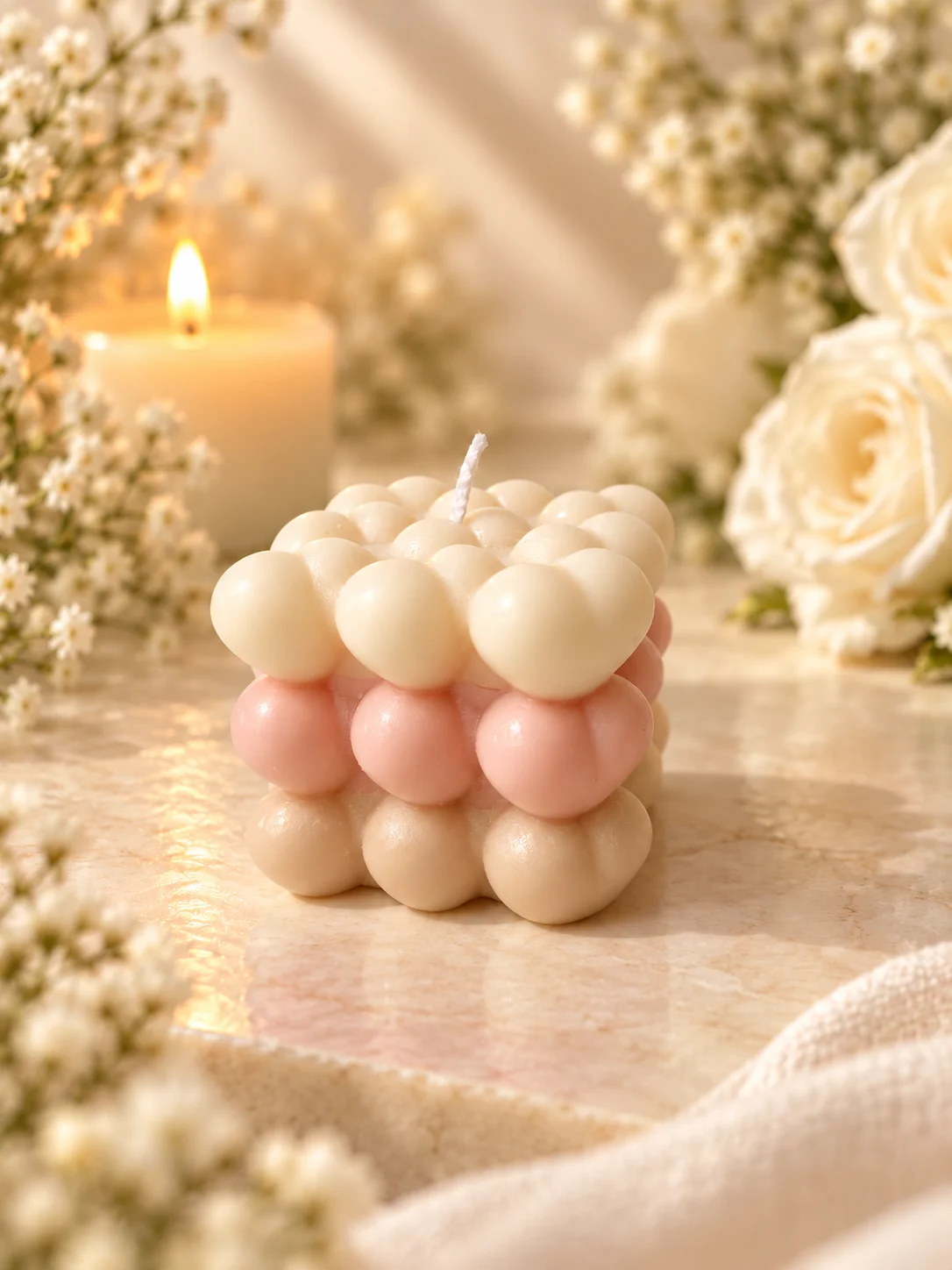Vela burbuja corazones
